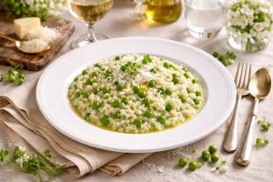 Risotto con piselli: ricetta facile e cremosa