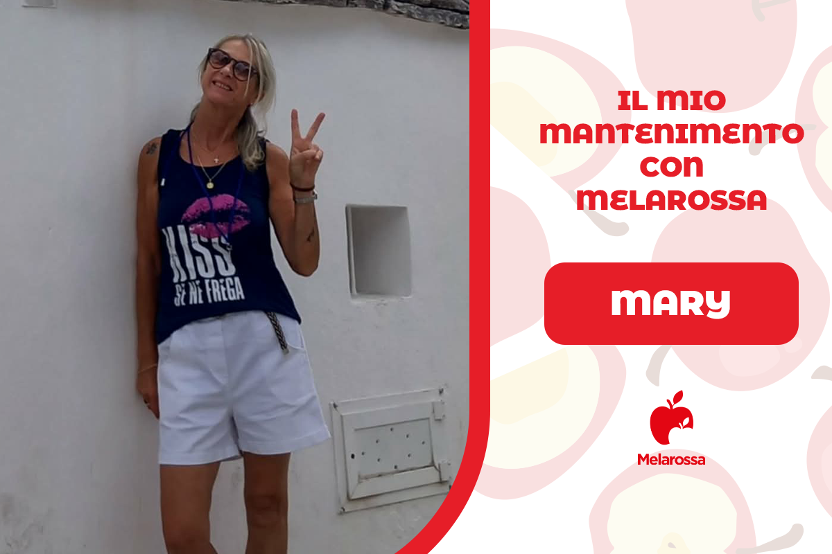 la foto di una donna che ha perso 8 kg con Melarossa ed ora è in mantenimento stabile