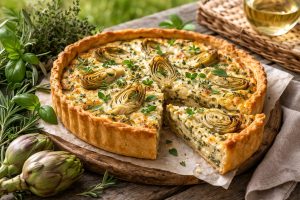 Torta salata con carciofi facile e veloce con video ricetta